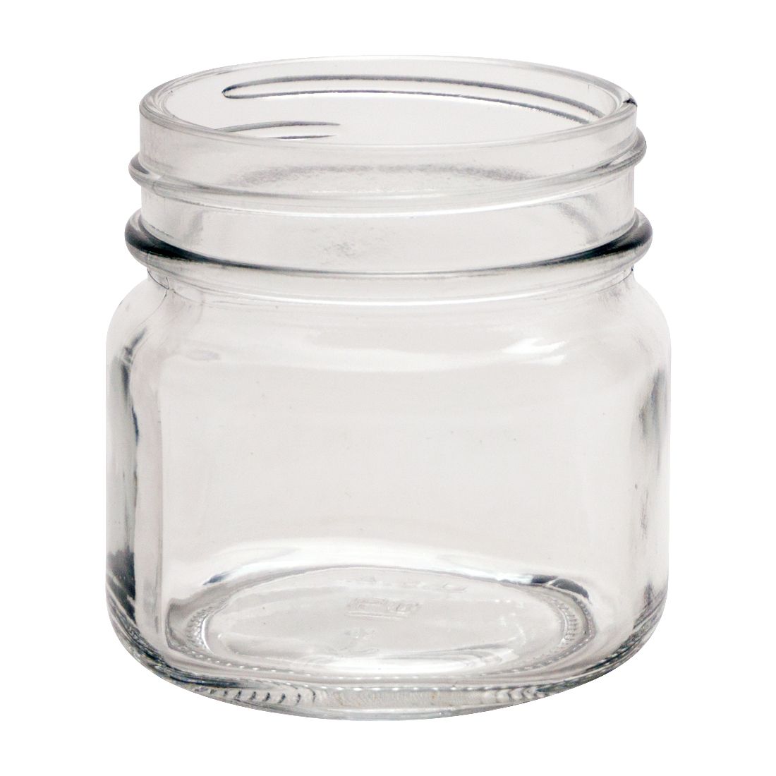8 oz Clear Glass Round Jar (Lug Finish)