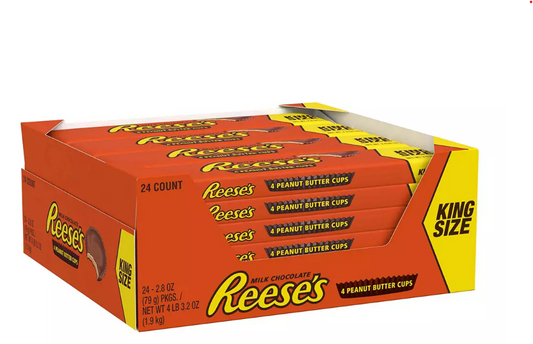 Reese's King Size Peanut Butter Cups, 24 ct./2.8 oz.