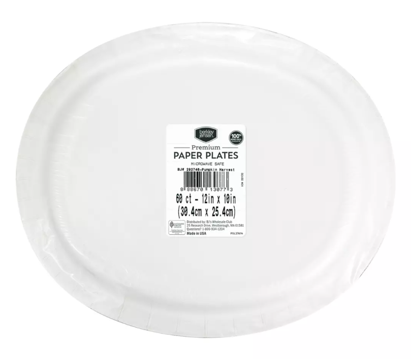 Berkley Jensen Pumpkin Harvest Oval Platter, 60 ct.