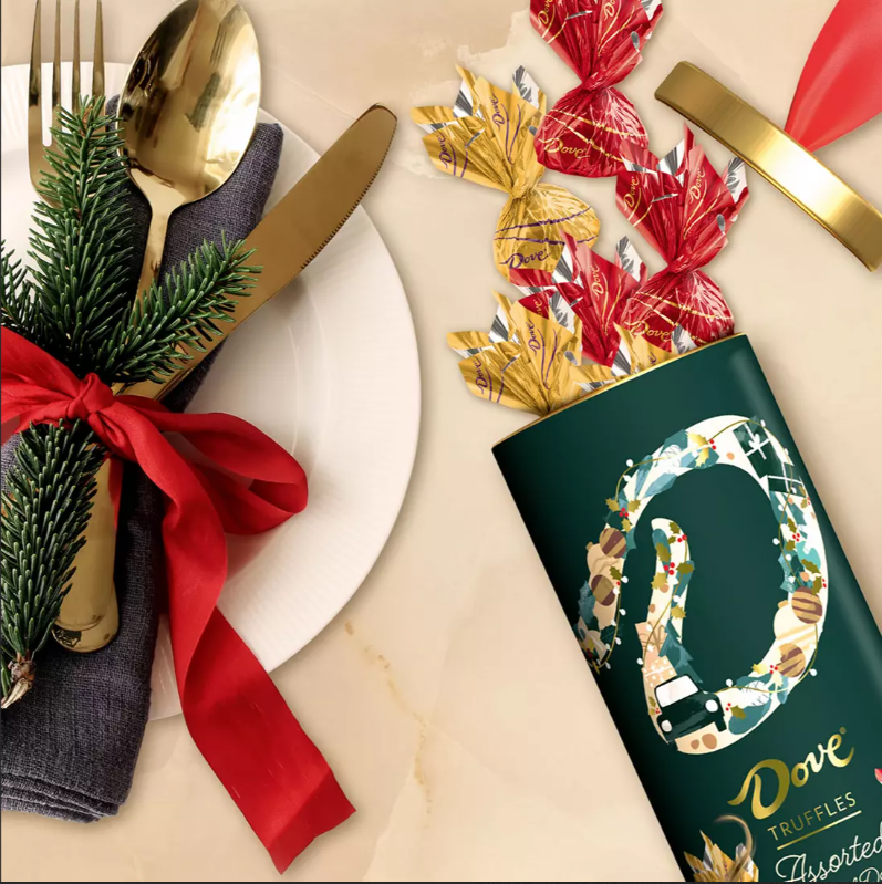Dove Truffles Assorted Milk & Dark Chocolate Holiday Candy Gift Tin, 20.21 oz