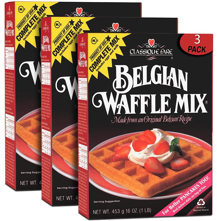 Belgian Waffle Classique Fare 16 Oz Boxes (Pack of 6)