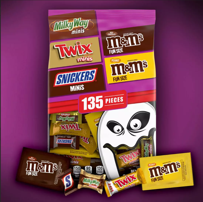 M&M'S, Snickers, Twix & Milky Way Halloween Candy Variety Pack, 135 ct.