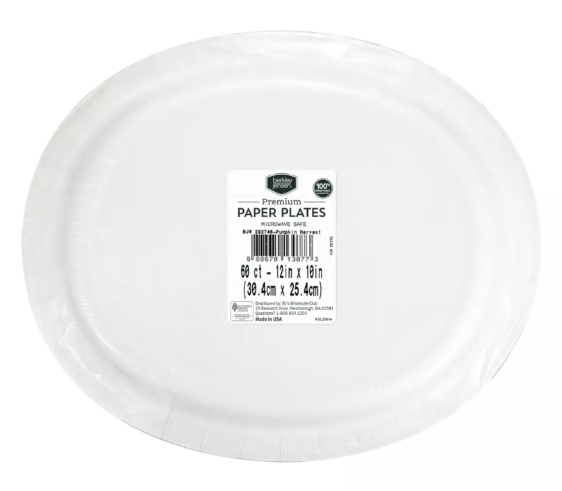 Berkley Jensen Pumpkin Harvest Oval Platter 60 ct. BUYWAY