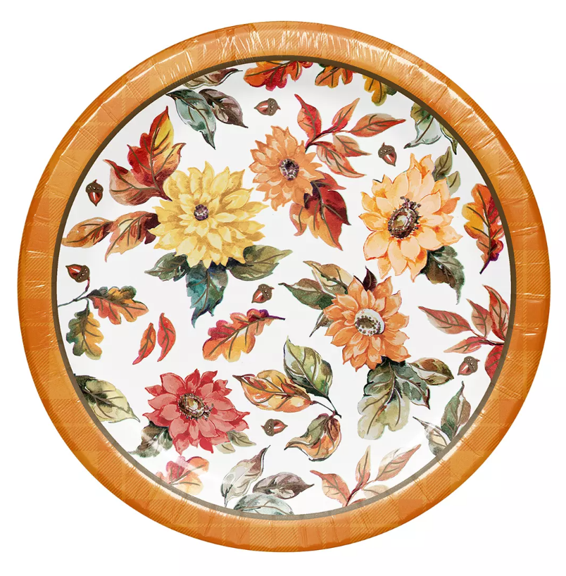 Berkley Jensen Pumpkin Harvest Plate, 7"/100 ct.