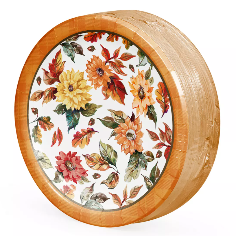 Berkley Jensen Pumpkin Harvest Plate, 7"/100 ct.