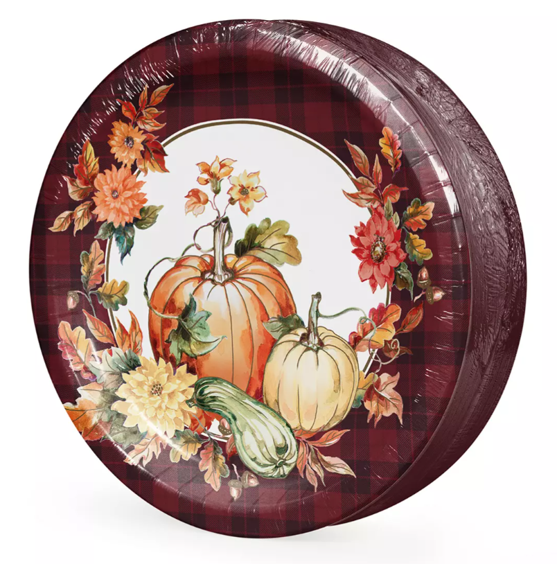 Berkley Jensen Pumpkin Harvest Plate, 10.25"/100 ct.