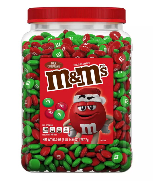 M&M'S Holiday Milk Chocolate Christmas Candy, 62 oz.