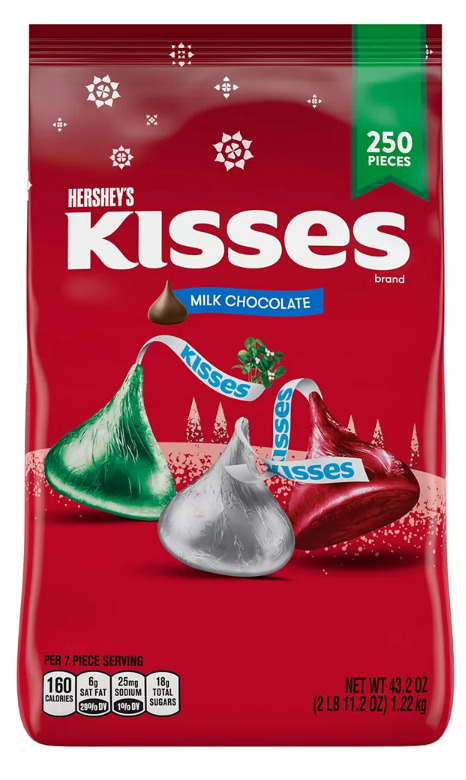 Hershey Holiday Kisses, 43.2 oz.