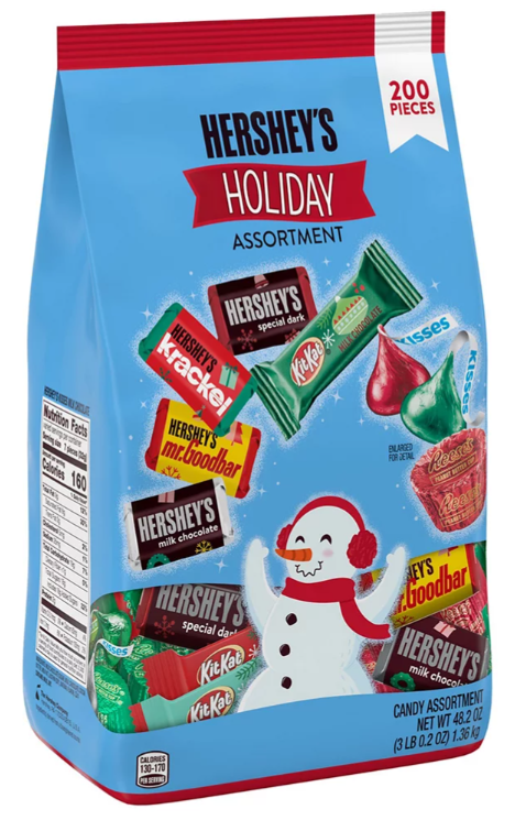 Hershey's Assorted Milk and Dark Chocolate Candy Bag, 200 ct.