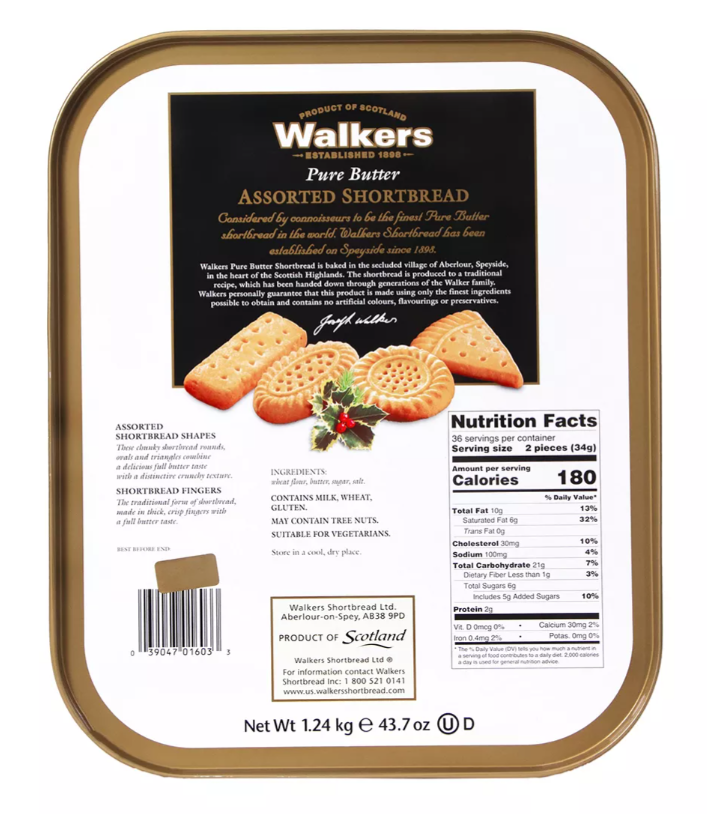 Walkers Assorted Shortbread Cookies, 43.7 oz.